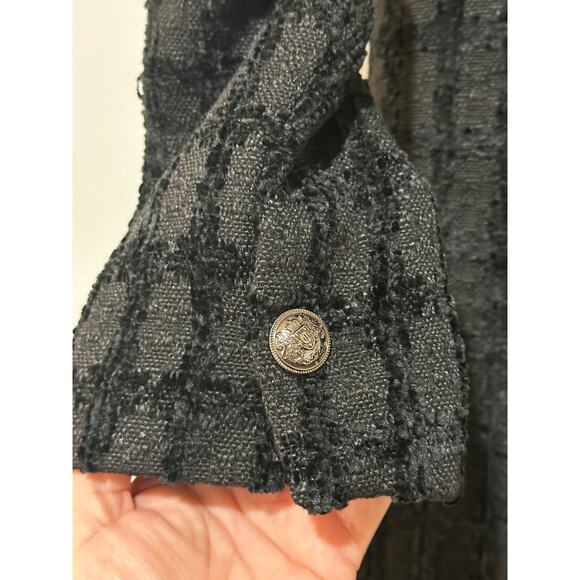 En Saison Melbrooke Tweed Single-Breasted Blazer Black Sz Large Runs Small NWT - Picture 9 of 16